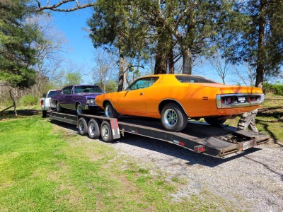 Auf dem Trailer Richtung Hafen, Savannah